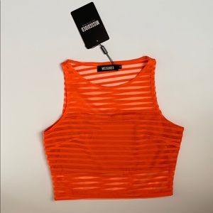 Bright orange crop top. Size US 4.